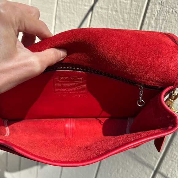 Vintage Coach Bag NYC Convertible Clutch 9635 red - Picture 9 of 15